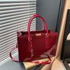 Luxury Crocodile Pattern PU Leather Shoulder Bag for Women Large Capacity Top-Handle Crossbody Tote Sac
