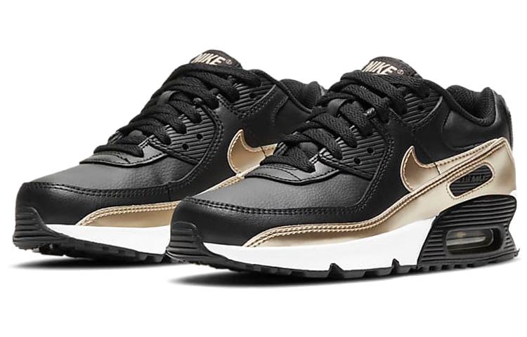 Nike Air Max 90 LTR Black Metallic Gold Star GS CD6864-008