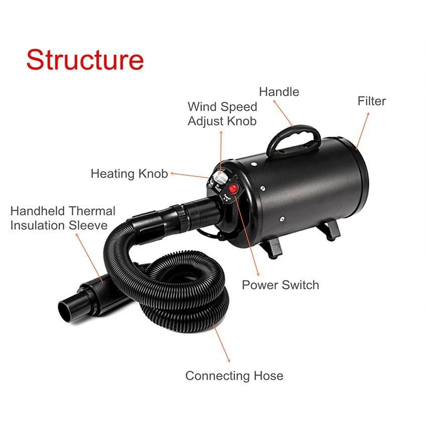 6800W Pet Dryer Dog Fast Drying Cat Grooming Dryer Pet Hair Dryer Blower Pet Dog Hair Dryer Multifunctional Hair Dryer