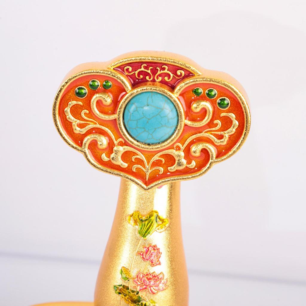 Ruyi Ingot Enamelware Ornament: Desktop Decoration for Good Fortune