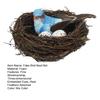 1 Set Artificial Bird Decorative Lightweight Simulation Bird Nest Set Home Decor for Courtyard Garden