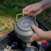 Outdoor Leichtgewicht Aluminiumlegierung Kessel Verbrühschutzgriff Camping Kaffeekessel Tragbare Teekanne Picknick Teekessel