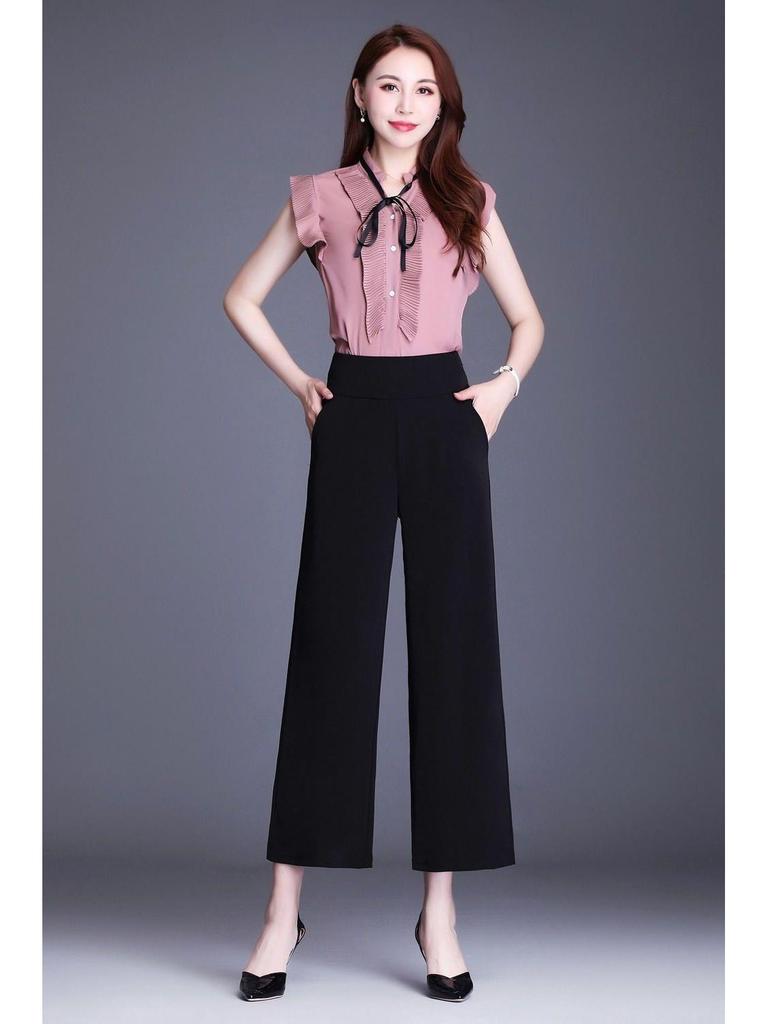 High-Waisted Wide-Leg Women's Pants - All Season Drape, Loose, Slimming, Plus Size, Casual, Straight-Leg, Dance.