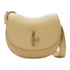 Adjustable Shoulder Strap Flap Closure Calfskin Crossbody Shoulder Bag Small Women Bags Sand 80975621