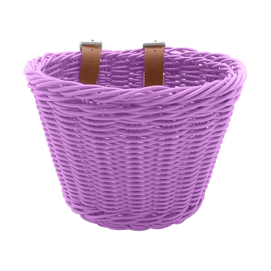 Barn Cykel Front Korg Cykel Hängande Korg Cykel PP Rotting Vävd Korg med Justerbar