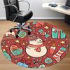 1pc Christmas Ornaments Carpet for Office Non-Slip, Round Carpet, Soft & Comfortable, Carpet for Office, Lightweight Round Floor Mat