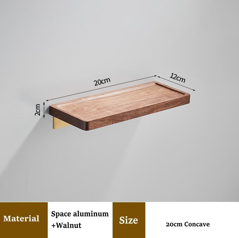 

Стеллаж из орехового дерева для ванной комнаты, настенный стеллаж для хранения вещей, подвесная перегородка для хранения с полкой для полотенец