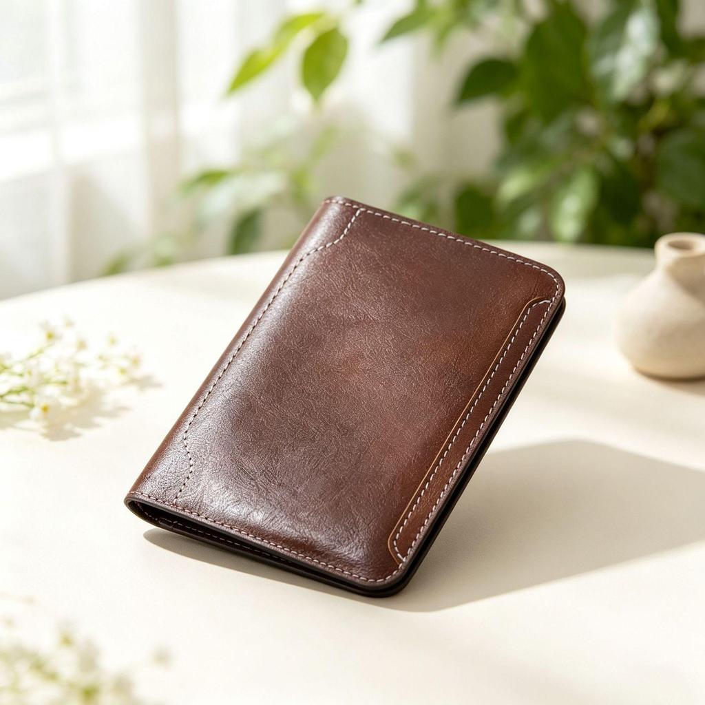 Ultra-Thin Leather Passport Holder & Multi-Card Bi-fold Wallet