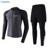 Mens UV Protection Rash Guard Set Long Sleeve Surfing Diving Suit With Shorts Or Pants Snorkeling Swimming Water Sports