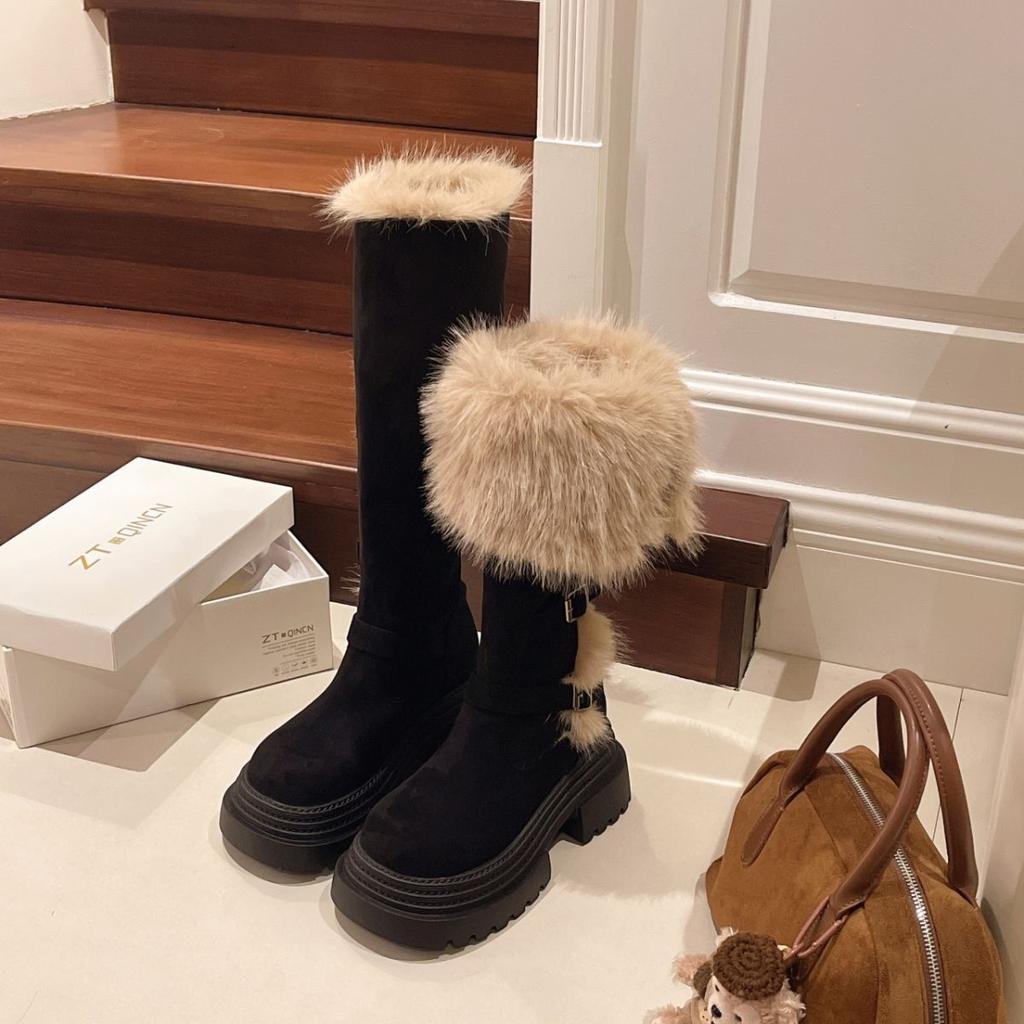 Damen Übergröße weich elastisch Winter warm kalt gefüttert Schneestiefel rutschfest abriebfest Outdoor Freizeit Sport lange Martin Stiefel