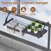 Foldable Balcony Radiator Drying Rack Extendable Stainless Steel Drying Clothes Airer Shoe Rack Window Towel Storage Portable