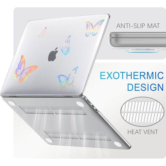 Coque de protection pour MacBook Air - BOOLING - M4 M3 M2 - Transparent - Antidérapante