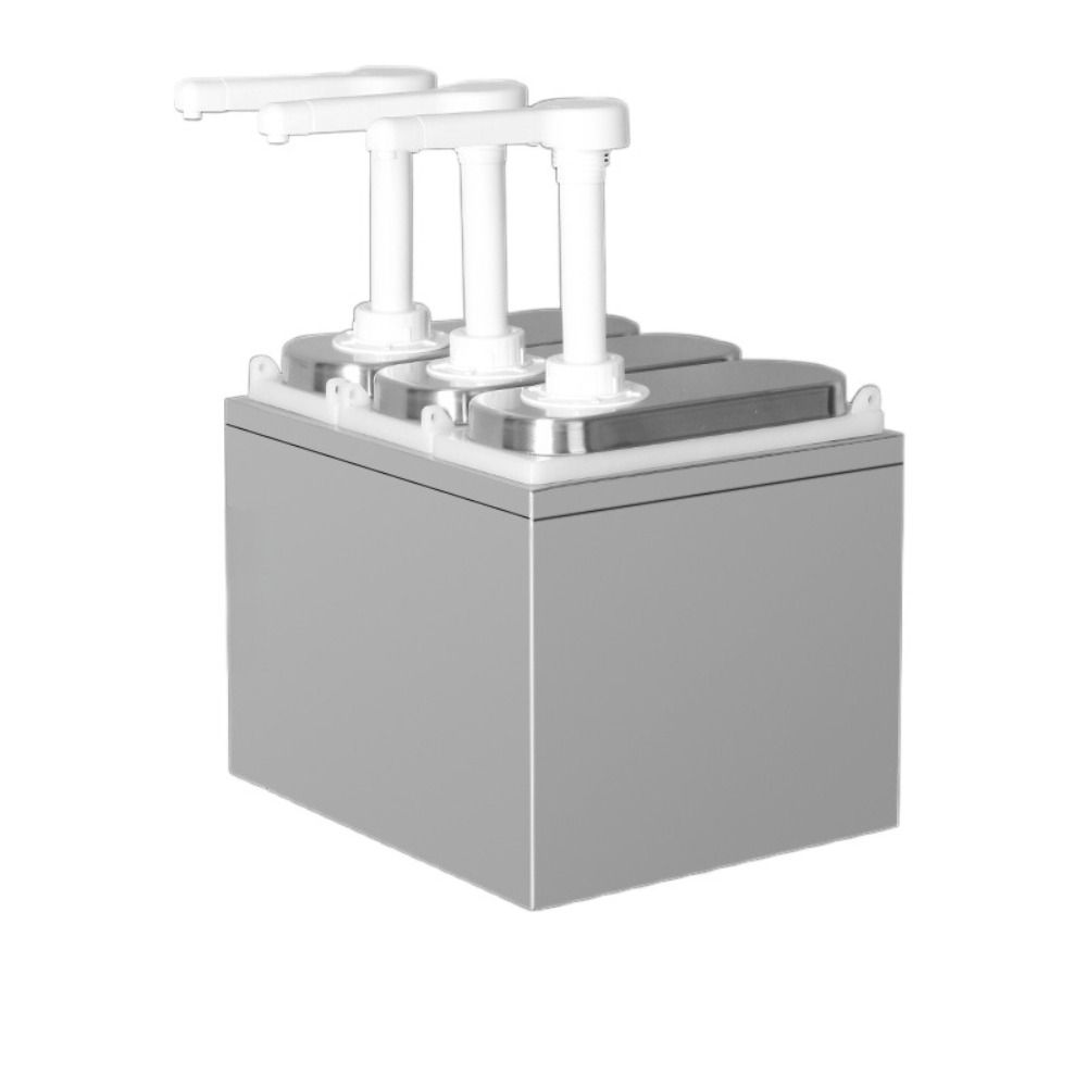 Stainless Steel Syrup Fructose Squeeze Bottle Hand Pressed Condiment Pump Dispenser Restaurant