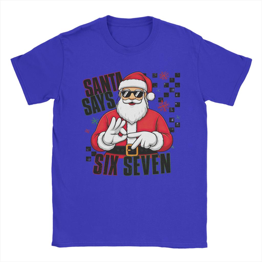 Fashion Dabbing Christmas Santa Says 67 T-Shirt Men Crewneck Cotton T Shirt Short Sleeve Tees Gift Idea Tops