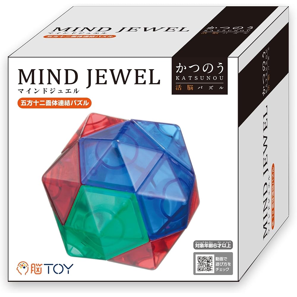 Hanayama Puzzle Exercise Katsunou Mind Jewel Age 6 and Up Educational Toy