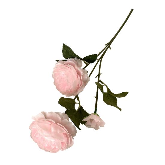 Nep Zijde Pioenroos Kunstbloem voor Vaas 25" Nep Pioenroos Takken met 2 Bloemen En 1 Knop voor Doe-het-zelf Bruidsboeket Bruidsdouche Huis Tafel