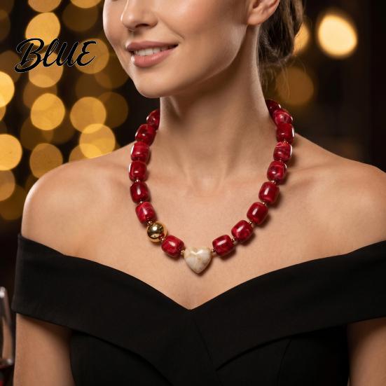 Stylish Neck Accessory Chunky Beaded Choker Bohemian Colorful Beads Necklace