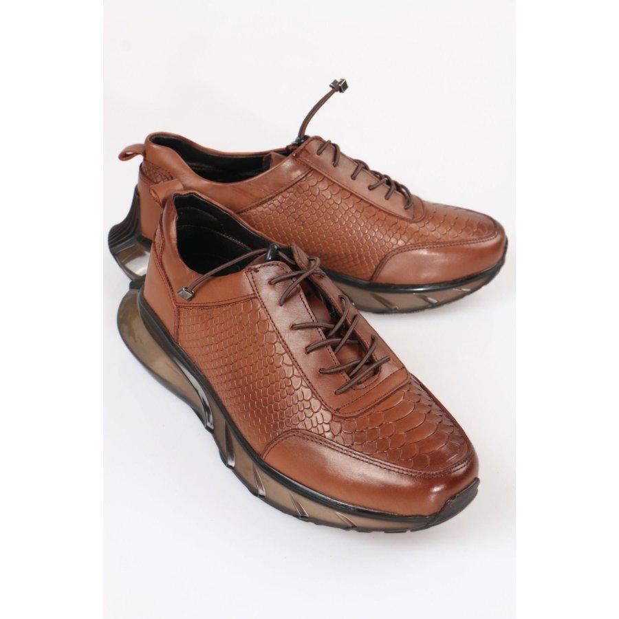 Men's Genuine Leather Thick Sole Casual Sports Shoes