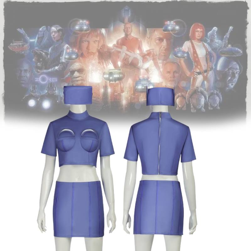 Fifth Element The Cosplay Flight Attender Costume Halloween Role Play Clothing