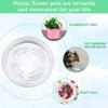 Genomskinliga Plastväxtfat Set om 30 för Blomkrukor Droppfat 15 20 25cm Storlekar Lämpliga för Inomhus Utomhusväxter