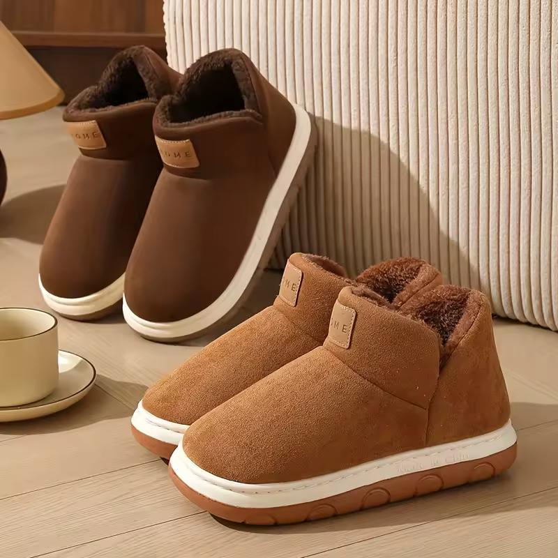 Herbst- und Winter Herren Baumwollschuhe Schneestiefel Dicke Sohle mit Fellfutter Damen Schneestiefel
