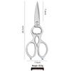 All-Steel Multifunctional Kitchen Shears: Non-Detachable, Powerful for Chicken and Fish Bones