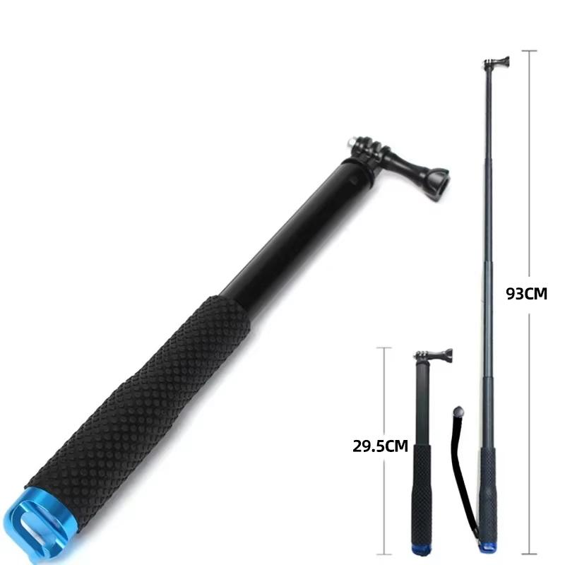 Selfie Stick Aluminum Alloy Adjustable Monopod Extension Rod For GoPro Hero 13 12 11 10 9 7 6 5 Insta360 X4 X3 DJI Action 5 4 3