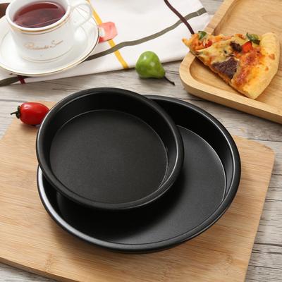 6/8/9/10 Inch Round Pizza Plate Carbon Steel Non-stick Pizza Baking Mold Baking Equipment for Home Commercial Kitchen Supply ZYF