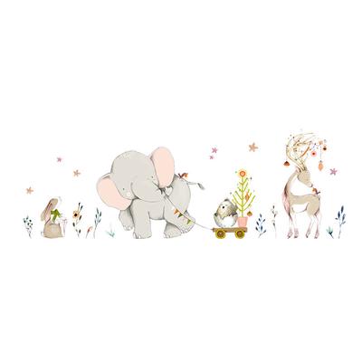 Cartoon Forest Flower Animal Wall Stickers Kids Room Decals