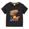 Kinderkleidung Grizzy und die Lemminge Grafik T-Shirt mit kurzen Ärmeln 3-10 Jahre Jungen Rundhals T-Shirt 2025 Neue Modekleidung