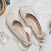Fashion 2025 Summer Flat Sandal Shoe Women's Heels Without Fashion Girls Closed Clear Comfort Scandals Concise Closed Toe Sandals Fashio