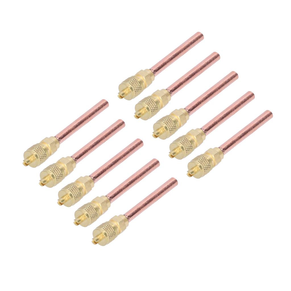 10Pcs 1 4SAE HVAC Filling Access Valves Air Conditioner Brass Check Valve for R22 R12 R134