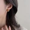 Retro Hong Kong Style Earrings Women's Light Luxury High-end Sense Niche Autumn and Winter Earrings Earrings