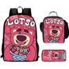 Strawberry Bear School Bag High Definition Printing Multi-Function Oxford Lightweight Backpack