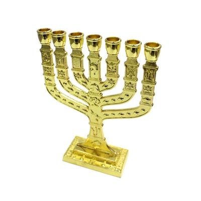 Suport pentru lumânări Menorah cu 7 brațe Templul Ierusalimului Sfântul Graal Menorah Suport pentru lumânări Hanukkah Decorațiune Petrecere Sărbătoare Evreiască