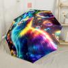 Waterfall Cat Roses Automatic Umbrella Folding Umbrella with 8 Ribs Foldable Design for Outdoor Daily Use Fashionable Accessory Stylish Gift Women