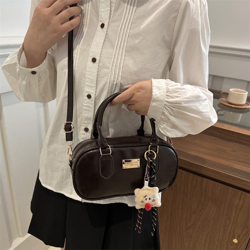 Small Vintage Crossbody Square Bag Handbag With Pendant For Girl Use Daily