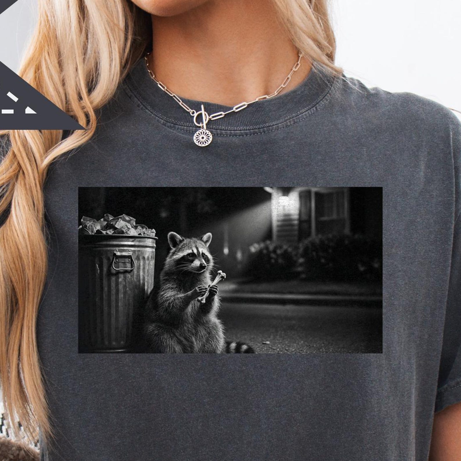 Raccoon Meme Tee, Ironic Unhinged Shirt, Vintage Retro Comfort Colors Graphic Tee, Neurodivergent Trash panda T-shirt XL