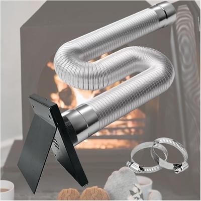 Fireproof Gas Water Heater Stainless Steel 60-150mm  Aluminum Strong Universal Exhaust Car Intake  Pipe Extension Tube Length