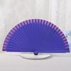 Wooden Folding Fan Solid Color Chinese Japanese Style Hand Fan Portable Wedding Dance Party Decorative Handheld Fan