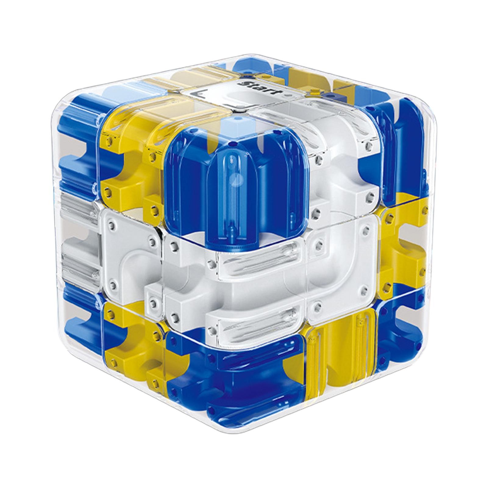 

3D Rotating Maze Puzzle Cube Three Layer Brain Teaser Game For Kids Logic Training And Focus Development