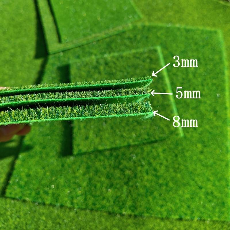 1/2Pcs Diy Project Model Scene Railway Layout Accessories 15/30Cm Square Grass Mat 3Mm 5Mm 8Mm Thick Artificial Lawn Carpet