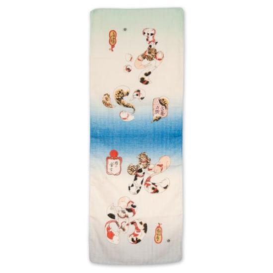 Goods Shop Soft Hand Octopus and Pufferfish [Japanese Wakeishiseijaku] Kuniyoshi's Ukiyo-e Towels