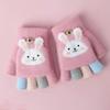 Baby Boys Girls Plush Soft Cute Thick Warm Knitted Mittens Kids Gloves