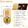 E26 LED Amber Night Light Bulbs 1W, T28 Mini Edison Tube Lamp 2200K Warm, 10W Incandescnet Equivalent,Non-Dimmable Replacement Decorative Bulb Oven