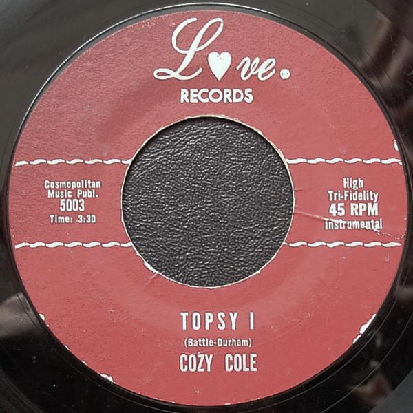 

7inch Record COZY COLE - Topsy 5003 Love Records 1958 US Jazz Used