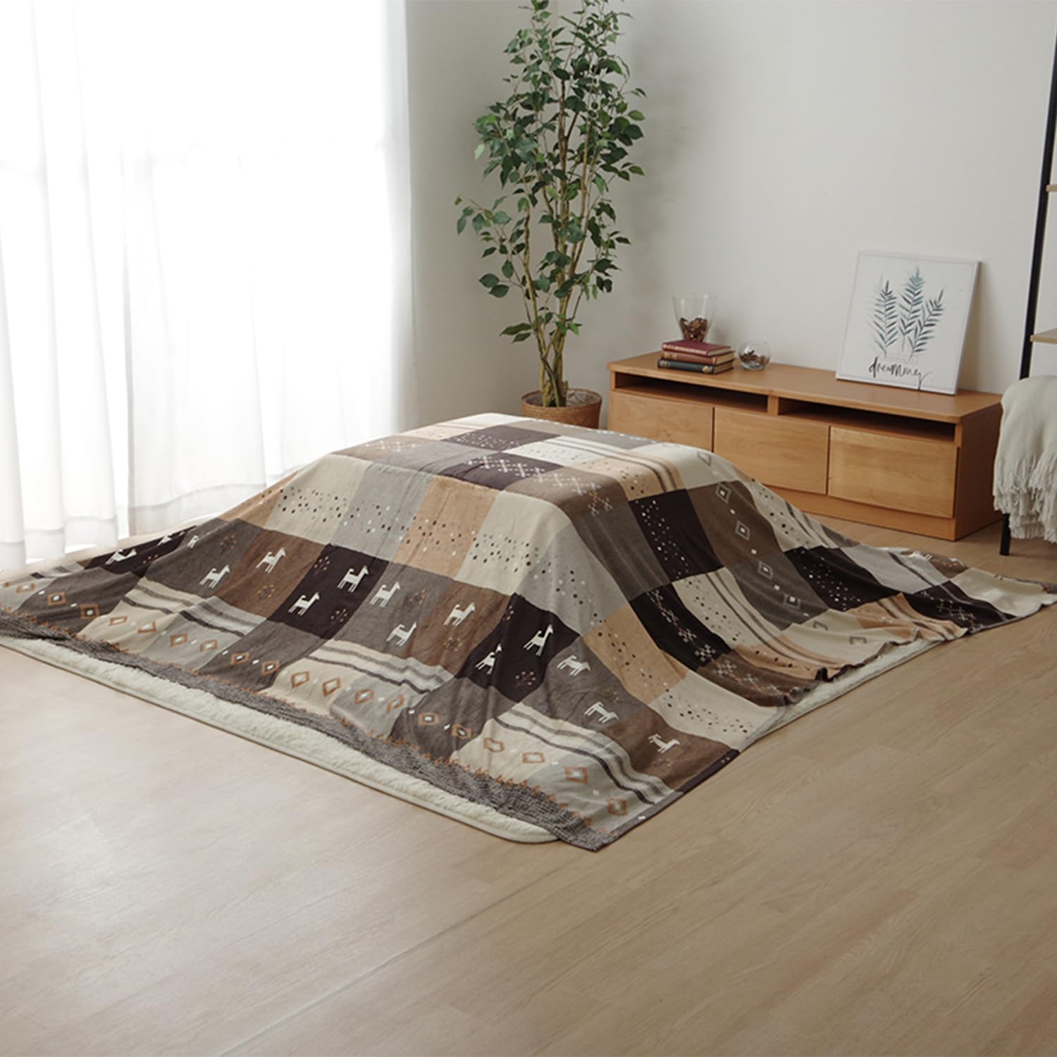 

IKEHIKO Corporation Чехол для одеяла котацу, Синтия, Коричневый, Прибл.. 210 x 290 см