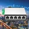 Aluminum Alloy Industrial 5 Port Gigabit Switches Rail Mounting Wide Temperature Ranges No Adapter Included