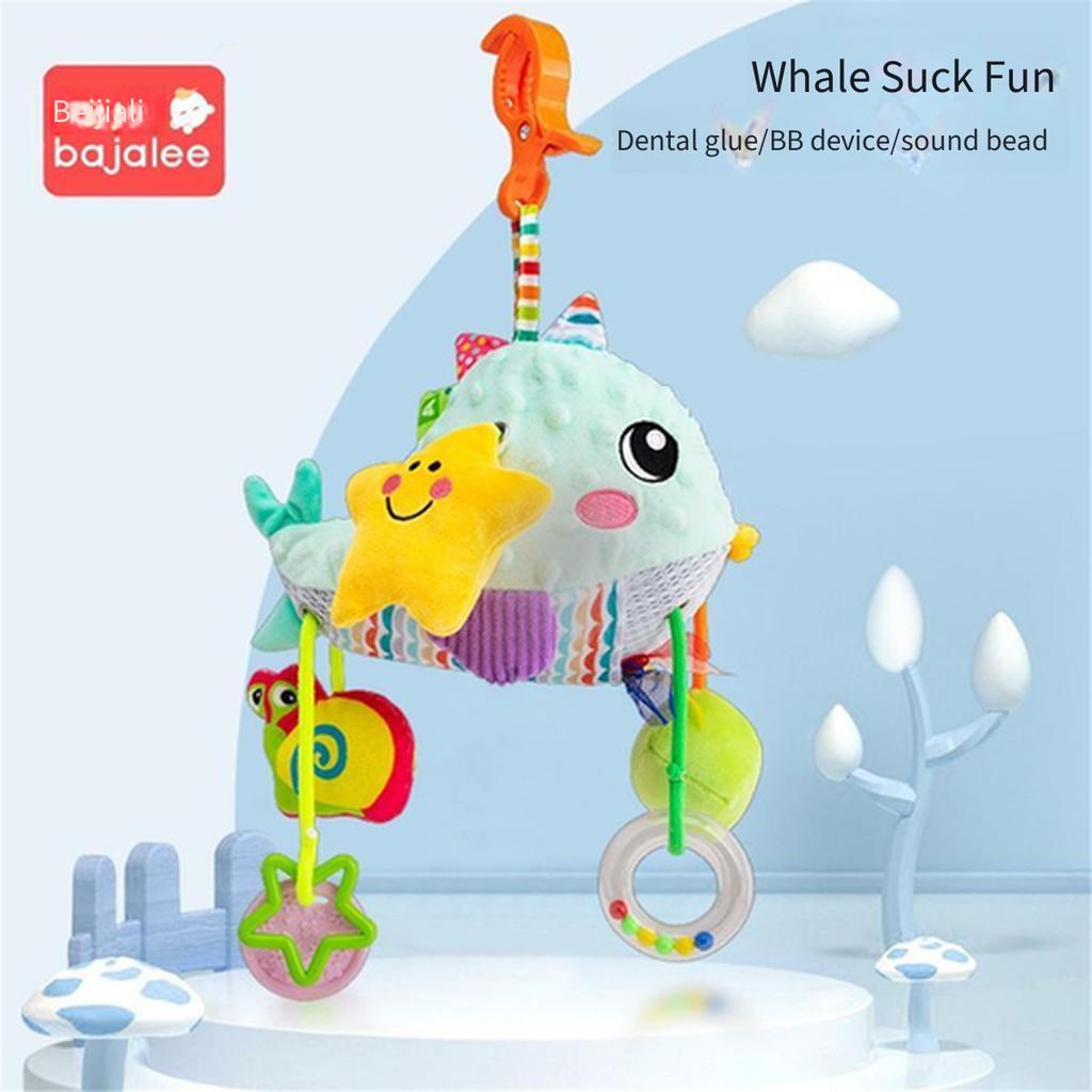 Octopus Pull String Toy Baby Stroller Hanging Rattle Infant Grab Training Pull Along Toy Car Seat Soothing Sensory Toy