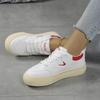 Fashion Fashion Mix Color Skateboard Shoes Women 2025 Autumn Round Toe Thick Bottom Lace Up Sneakers Comfort Non Slip Casual Shoes
